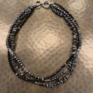 Silpada Onyx and Silver Necklace